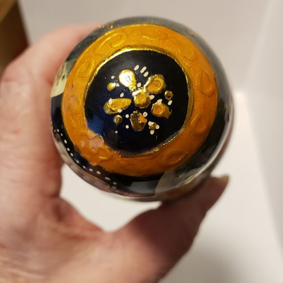 NESTING MATRYOSHKA RUSSIAN HAND PAINTED DOLLS SIGNED  STACKING 5 PIECE WOODEN 5" - Picture 7 of 12